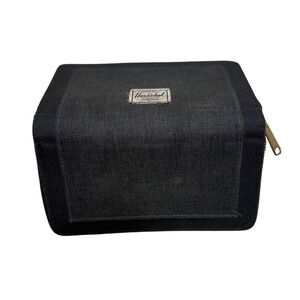 Herschel Supply Co Zip Around Wallet Black Canvas Coin Card Holder